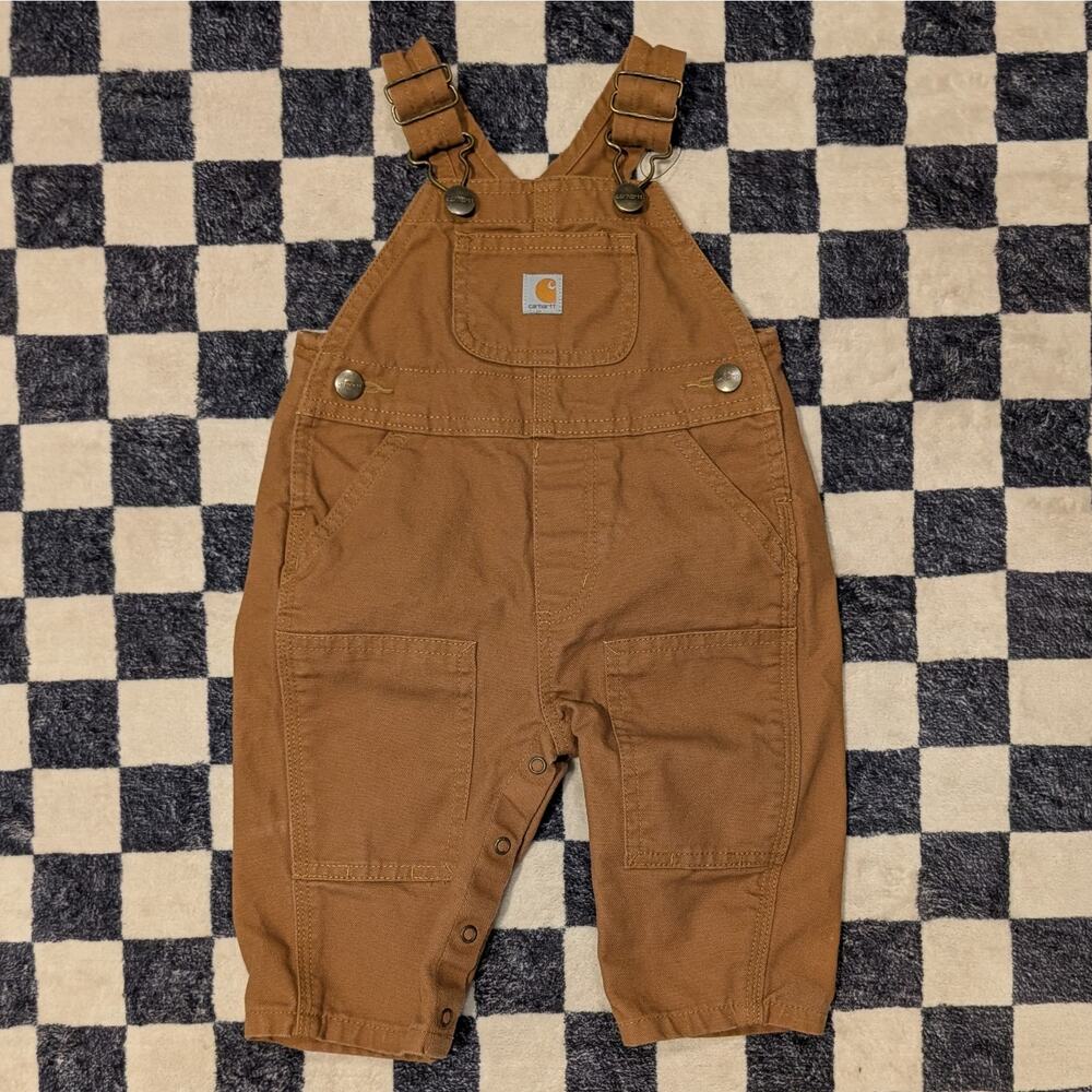 Carhartt Canvas Bib Overalls, 6m, Carhartt Brown, NWOT